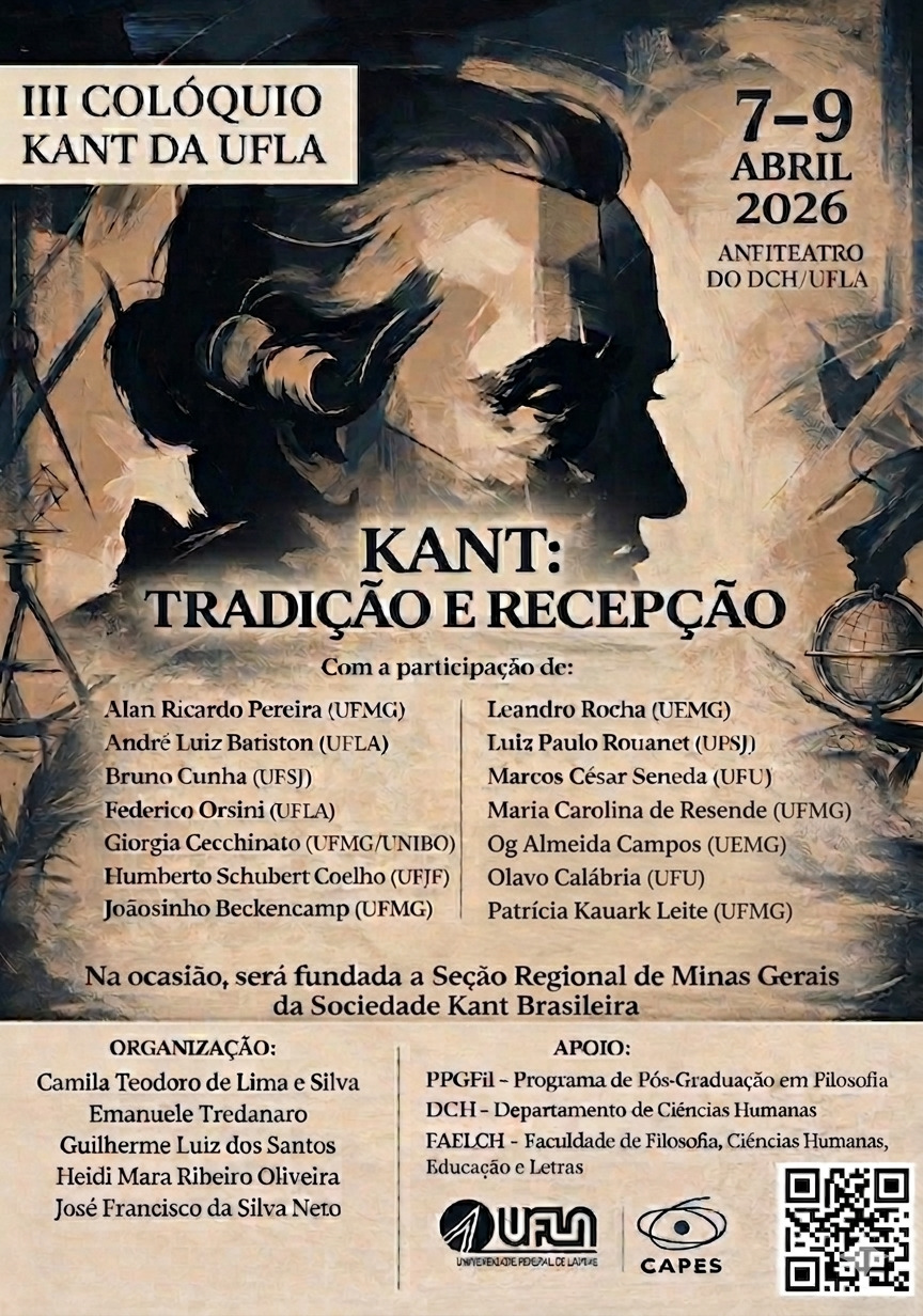 Cartaz do III Colóquio Kant da UFLA